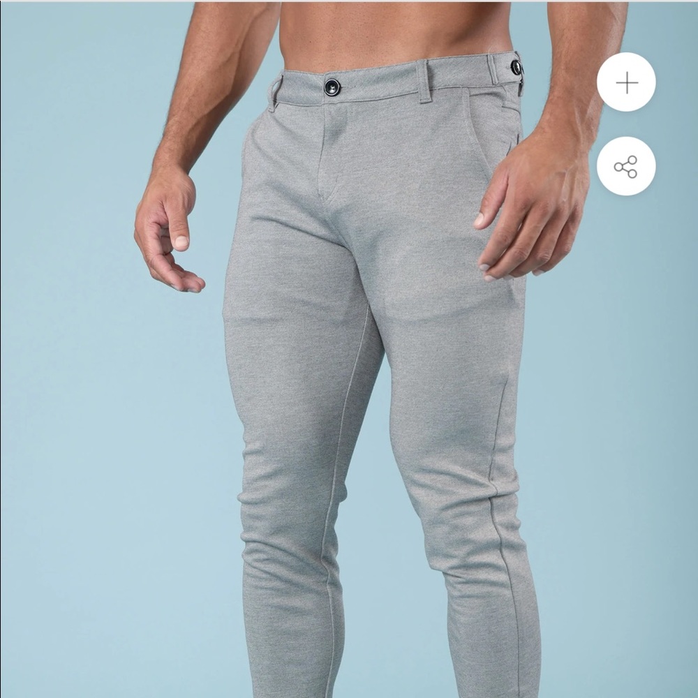 YOUNGLA 614 DAPPER DRESS PANTS- Grey- 34X30